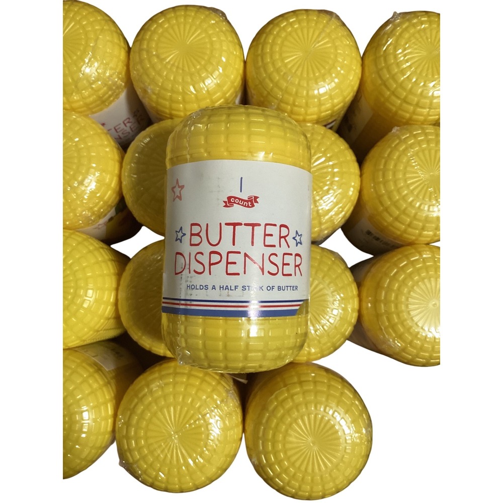 Set of 16 Count Butter‎ Dispenser Yellow Holds Half Stick Individually Wrapped